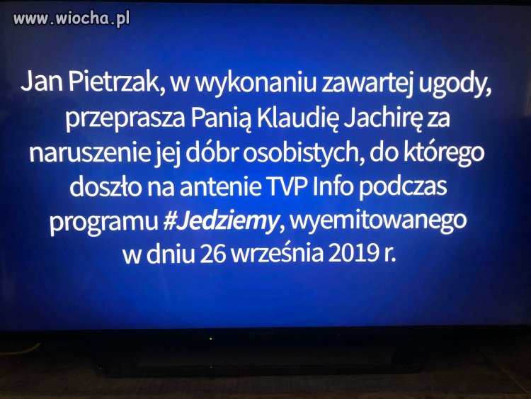Zaczyna się trenowanie przeprosin 