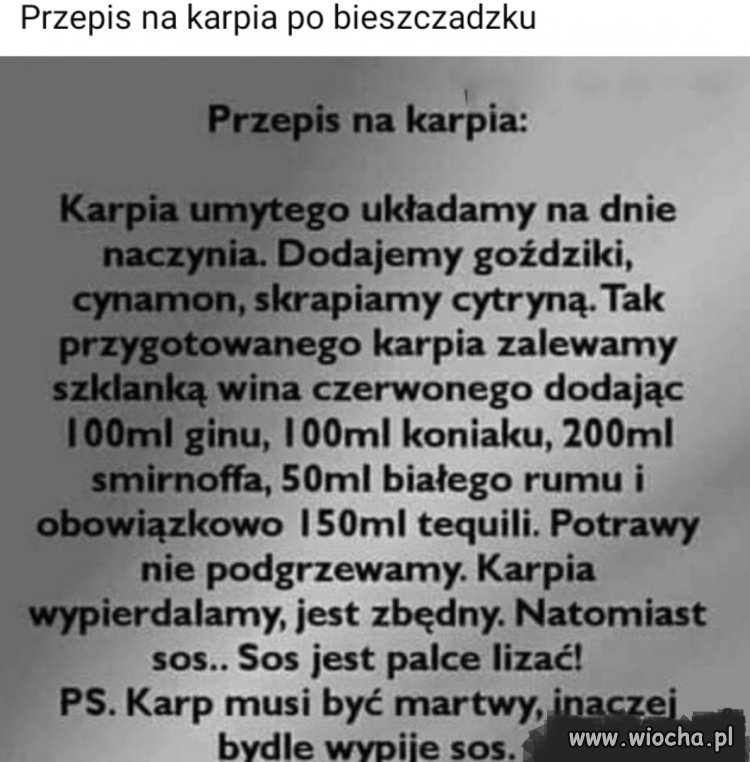 Sprawdzony przepis na karpia.