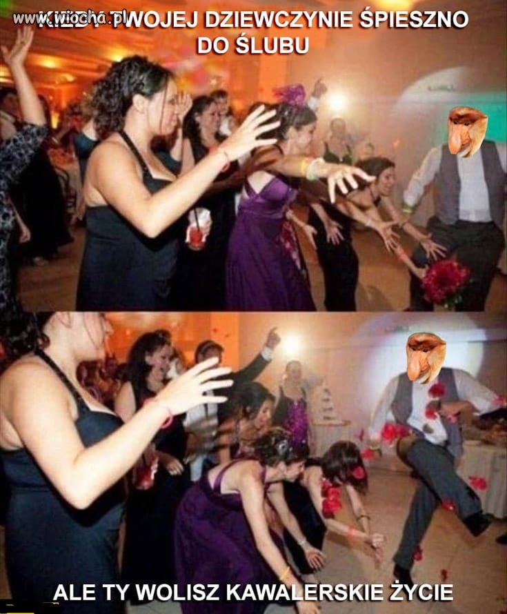 Będzie mnie tu bukiet łapać