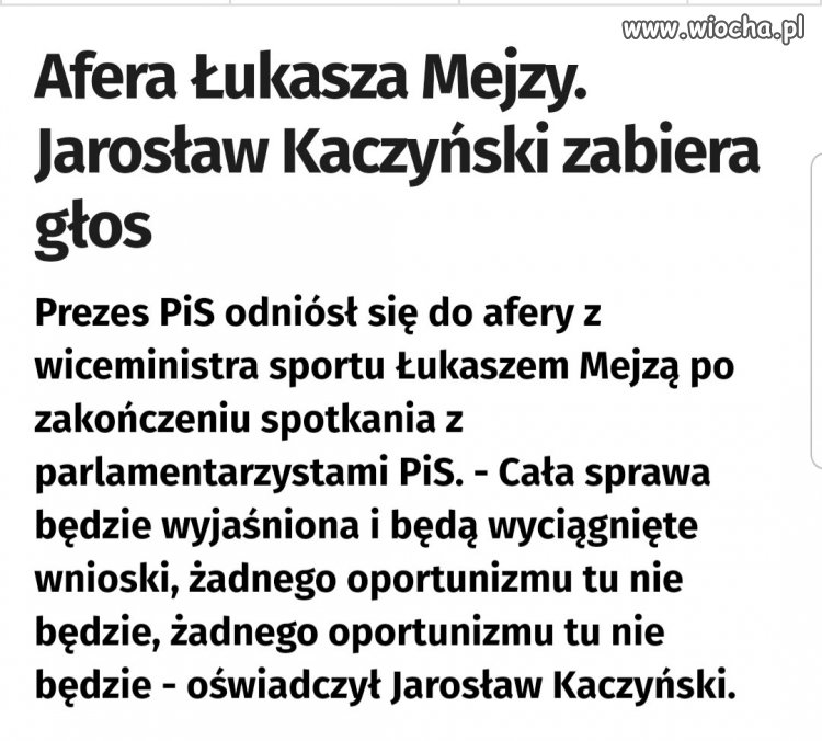 Żadnego oportunizmu? 
