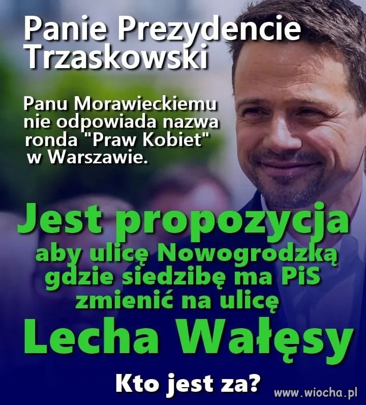 Z założenia nie nadaje się ulicom nazw osób żyjących...