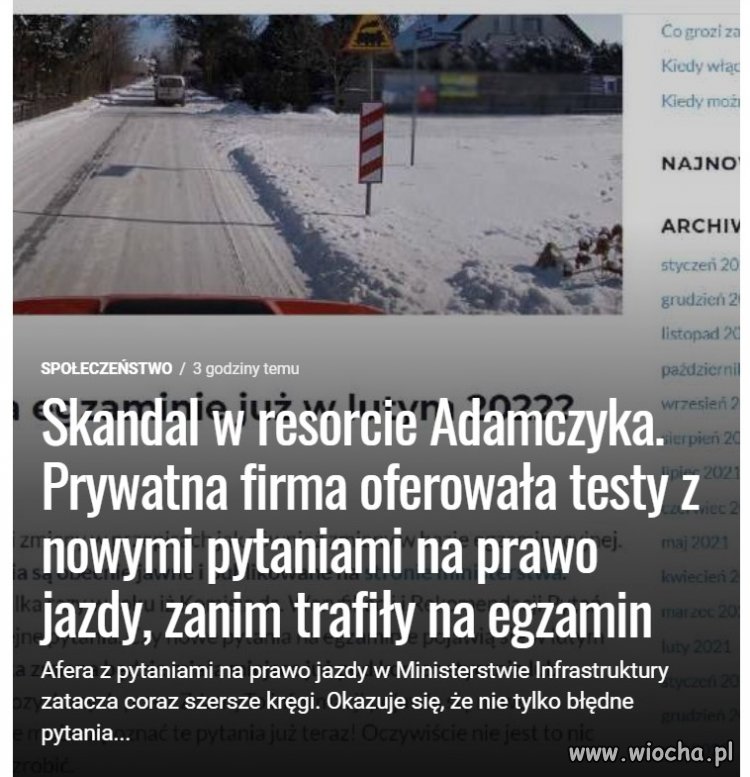 Prywatna firma oferowała testy z nowymi pytaniami