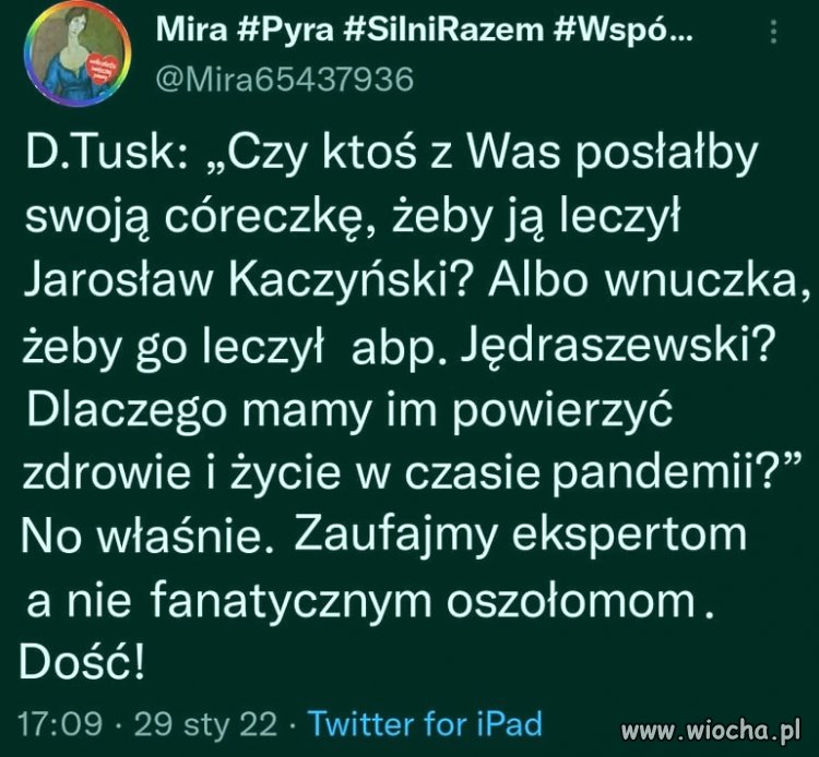 Brawo. Wreszcie ktoś to jasno powiedział ...