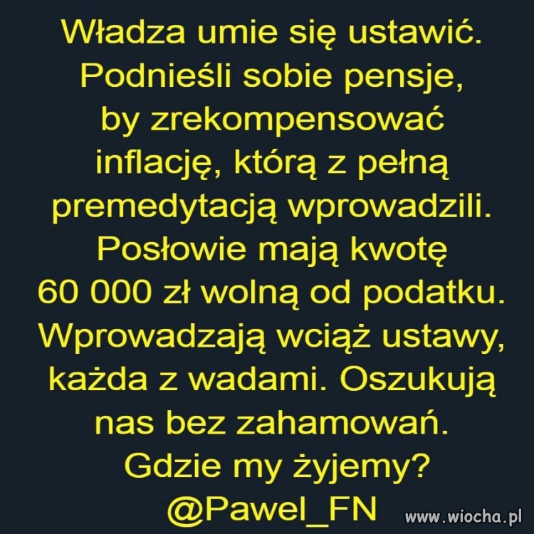 Oni sobie poradzą. A Ty Polaku tyraj za michę ryżu