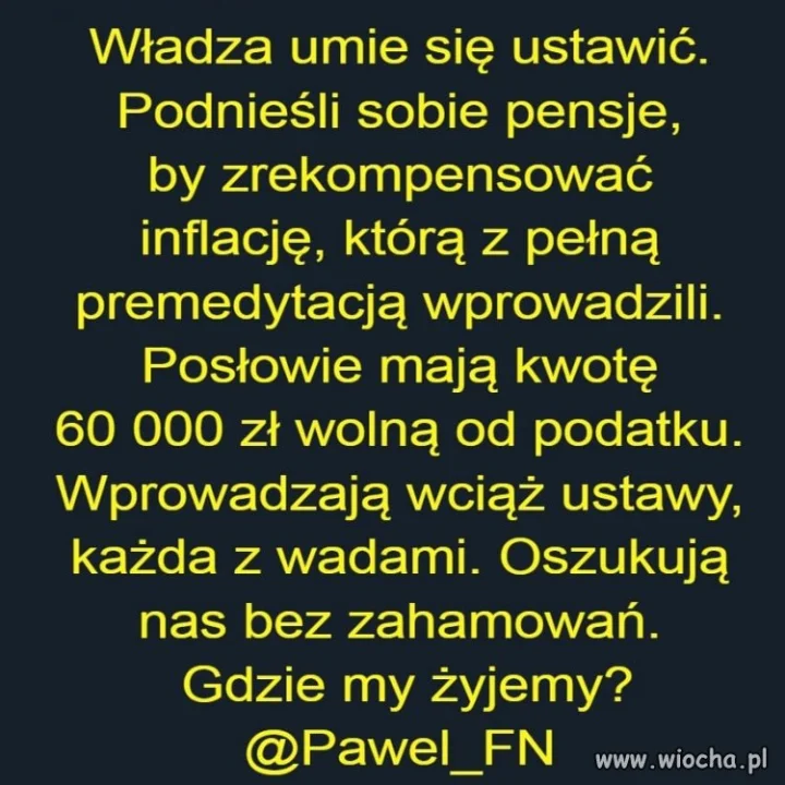 Oni sobie poradzą. A Ty Polaku tyraj za michę ryżu