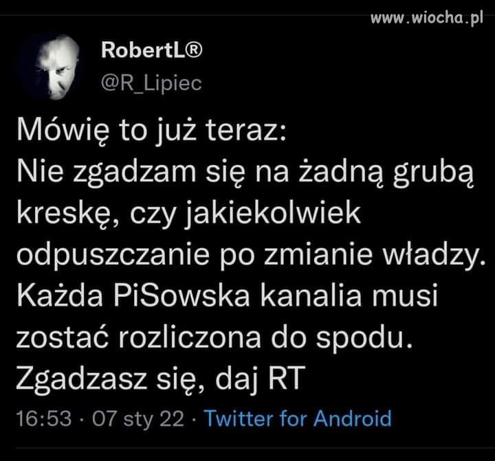 Żadnej grubej kreski 