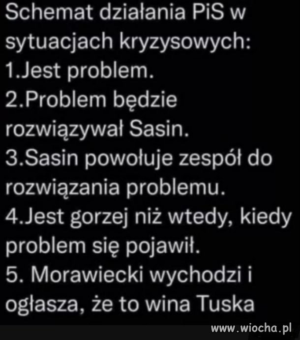 Schemat działania pisu w kryzysie