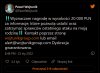 Wyznaczam nagrodę w wysokości 20 000 PLN 