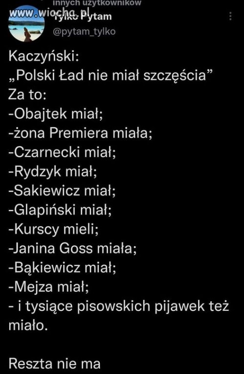 I powiedziało to największe nieszczęście tego kraju