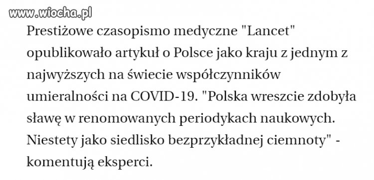 Światowe mocarstwo ciemnoty i zabobonów