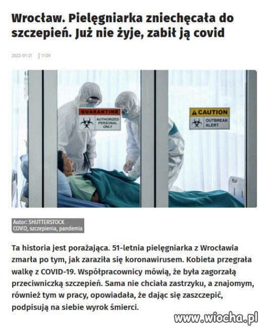Kolejna ofiara propagandy antyszczepionkowcow!