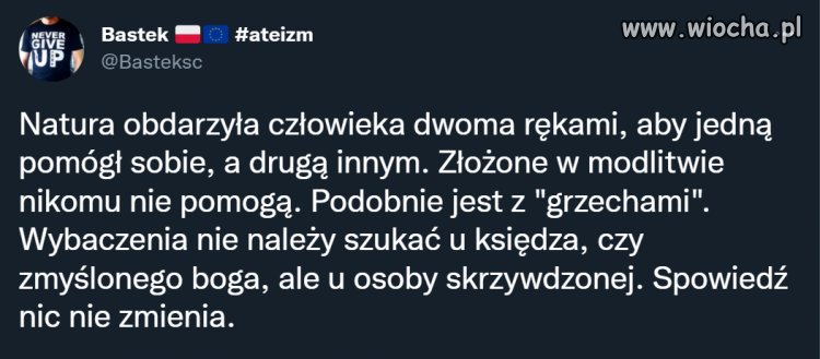 Natura obdarzyła człowieka dwoma rękami
