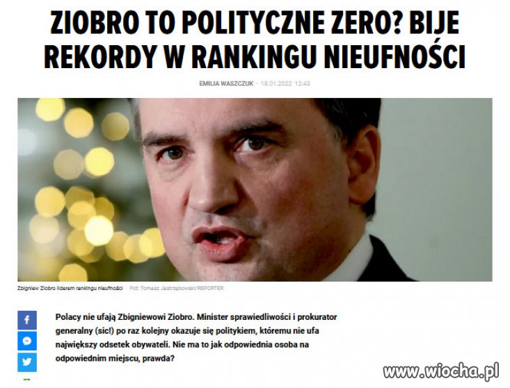 Ranking braku zaufania. Mocna pierwsza trójka...  