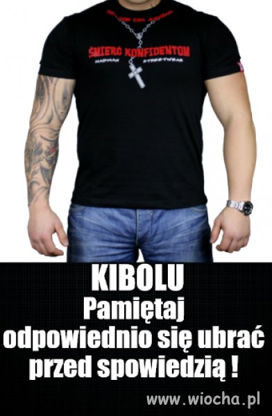 Napis na klacie wymiata