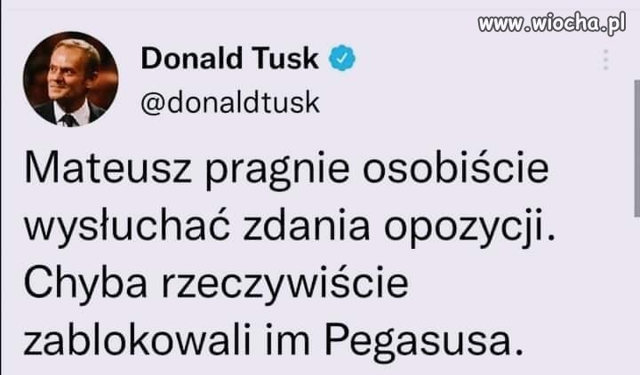 Matołusz odcięty od głównego źródła informacji ...