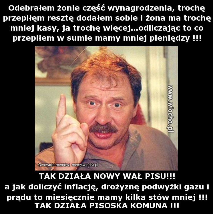 Odebrałem żonie część wynagrodzenia, trochę
