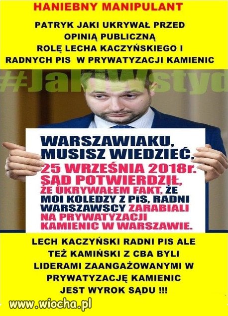 Polityka PiS oparta na klamstwie, oszustwie i zlodziejstwie!