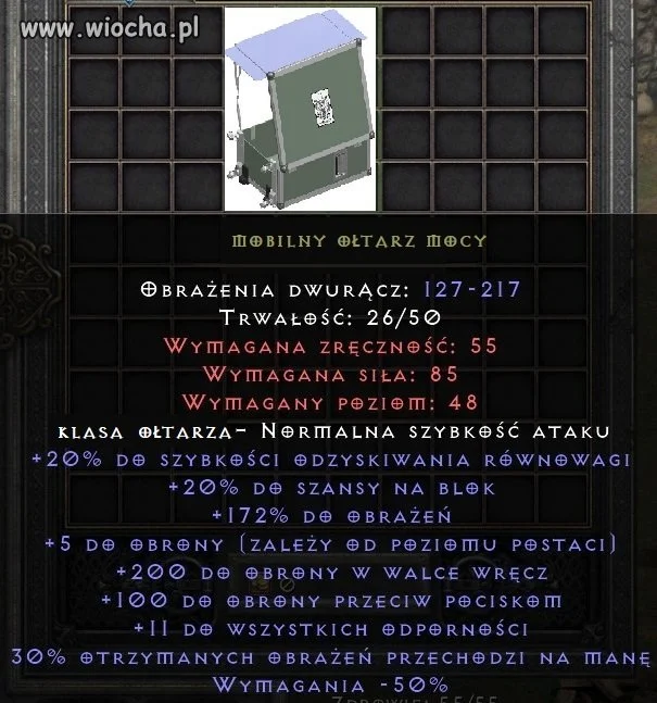 Mobilny ołtarz mocy 