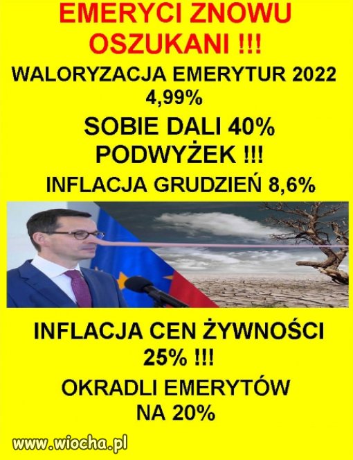 Czy emeryci nadal chwalą PiS i mówią: kradną ale się dzielą?