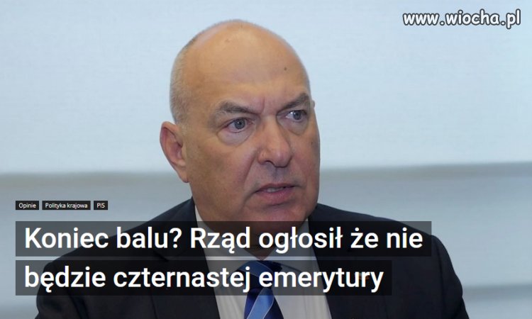 W kasie państwa pieniędzy po prostu nie ma.