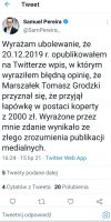 Szczujnia przeprosił