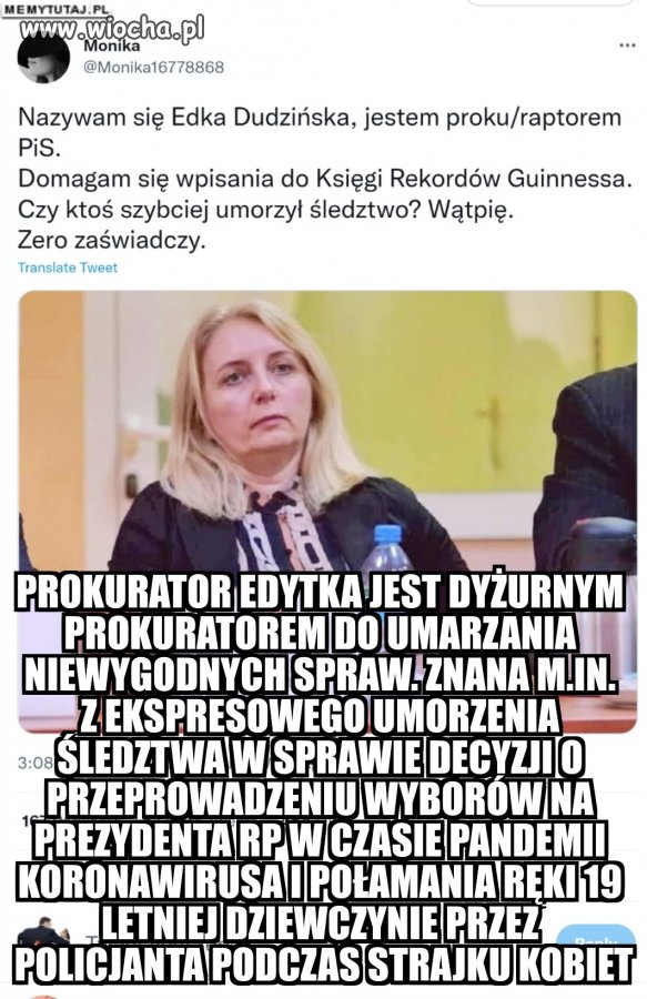 Slużalcza prokurator pis zawsze gotowa na rozkaz