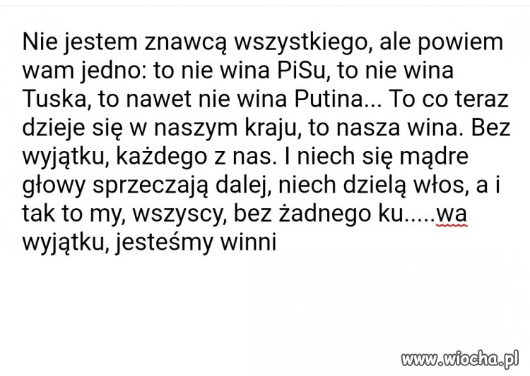 To my jesteśmy temu winni