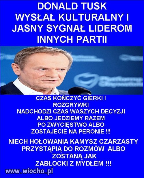 Czas podjac meska decyzje i wybrac strone...