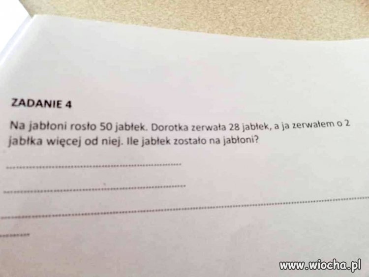 Czarnkowe zadanie matematyczne...