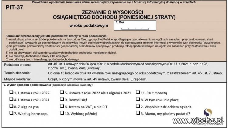Mamy wzór nowego formularza PIT