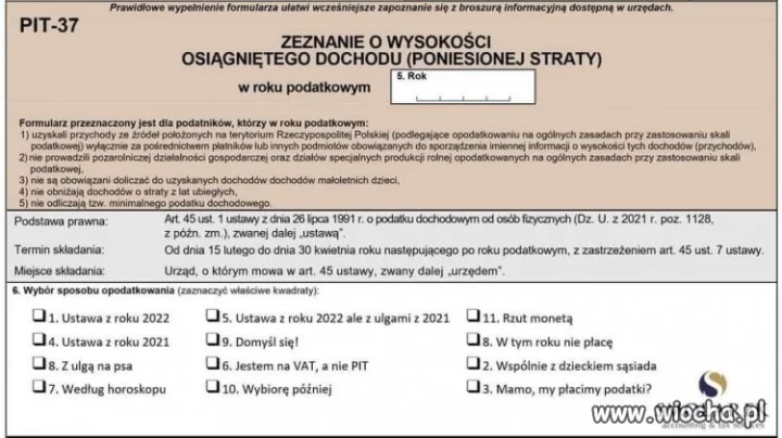 Mamy wzór nowego formularza PIT