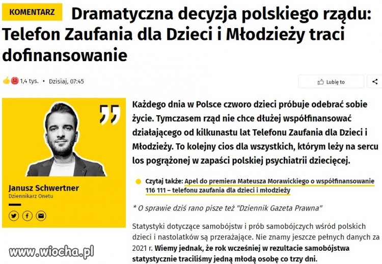 Nie dla Telefonu zaufania.
