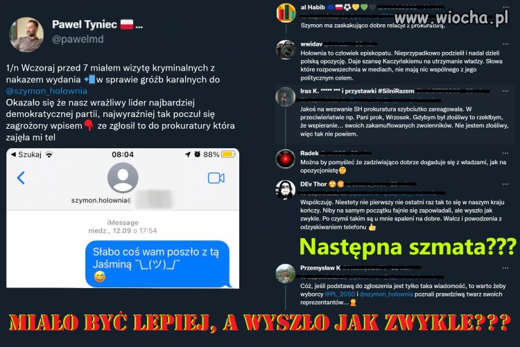 Wystarczyło 7 słów. Policja zabrała telefon po zawiadomieniu Hołowni.