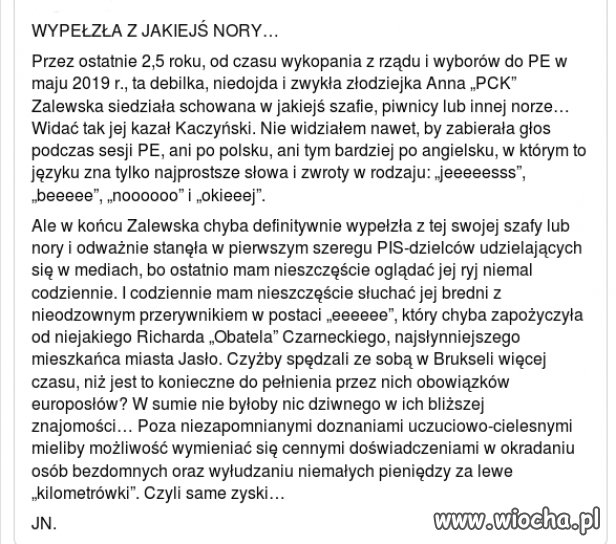 Wylazła jak glizda po deszczu