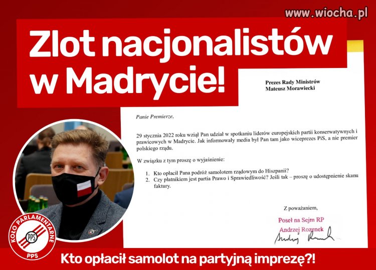 Kto płaci za partyjną wycieczkę Matousza?