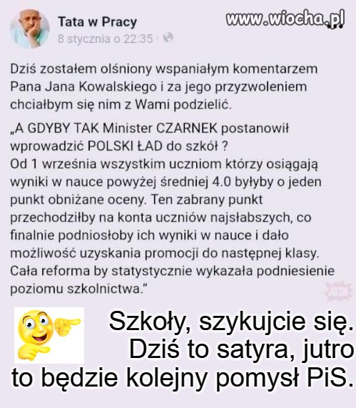 Dziś to satyra 