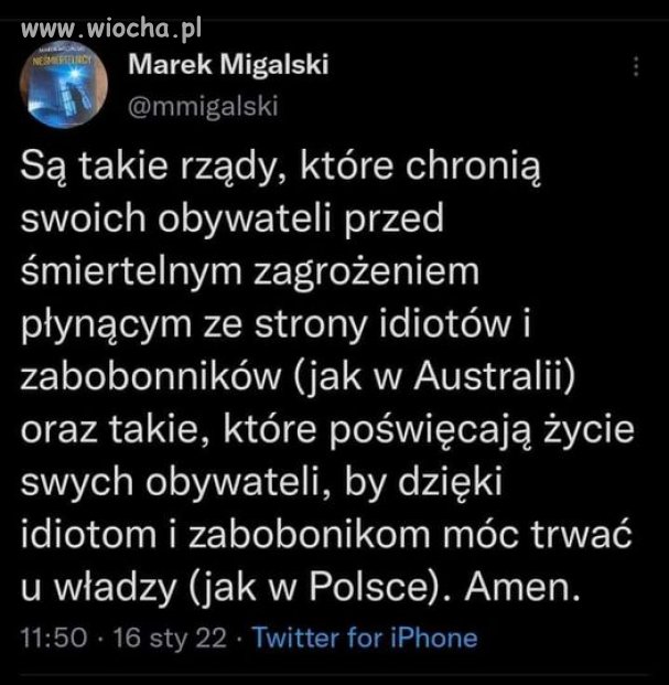 Bo w tym kraju rządzi chory człowiek
