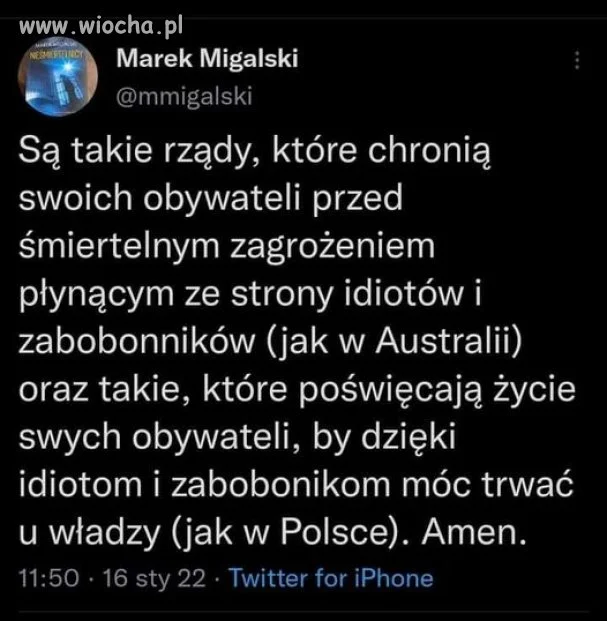 Bo w tym kraju rządzi chory człowiek