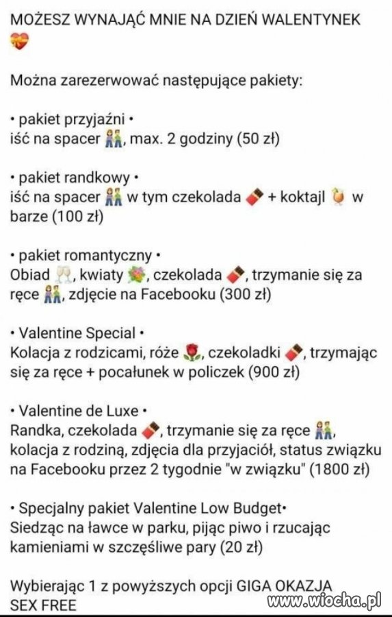 Znalazłam takie walentynkowe ogłoszenie 