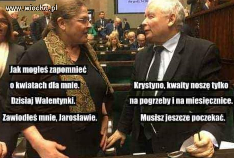 Kryśka nie dostała wczoraj bukietu ...