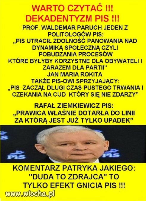 To będzie piękna katastrofa, tylko narodu szkoda..