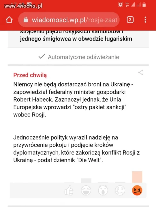 Niemiec broni nie przekaże bo...