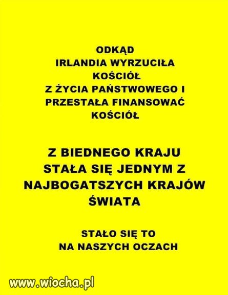 Kiedys Polska i Irlandia to byly najbardziej katolickie kraje w Europie.