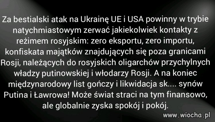 Putin i Ławrow to dwa cyniczne nazistowskie bestie