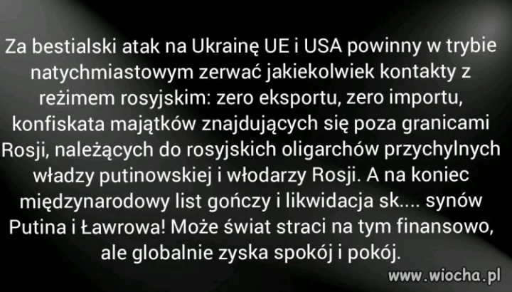 Putin i Ławrow to dwa cyniczne nazistowskie bestie