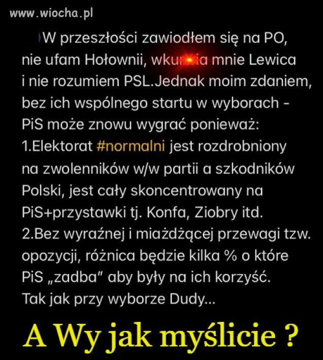A Wy jak myślicie?