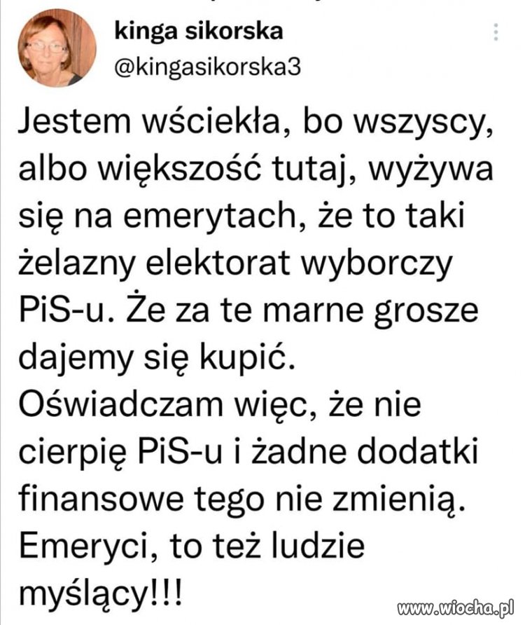 Nie każdy emeryt to moher  