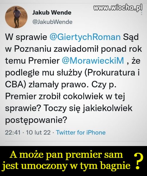 Premier sam jest umoczony 