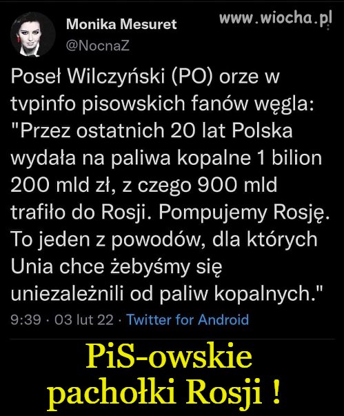 Rząd PiS-u buduje rosyjską gospodarkę 