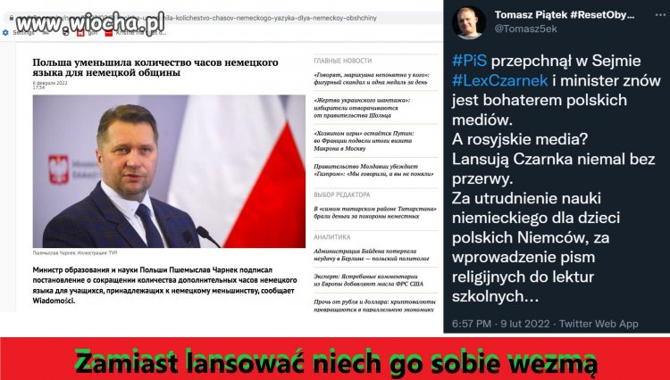 Zamiast lansować niech go sobie wezmą